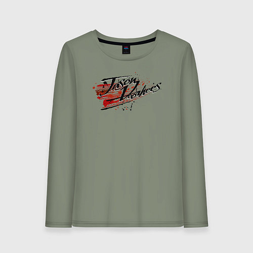 Женский лонгслив Jason Voorhees Logo / Авокадо – фото 1