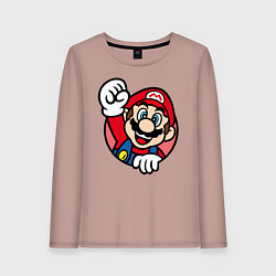 Лонгслив хлопковый женский Mario, цвет: пыльно-розовый