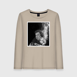 Лонгслив хлопковый женский MASK, цвет: миндальный