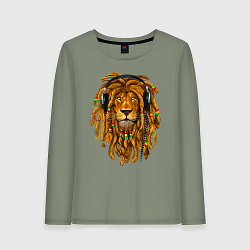 Женский лонгслив RastaLion / Авокадо – фото 1