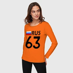 Лонгслив хлопковый женский RUS 63, цвет: оранжевый — фото 2