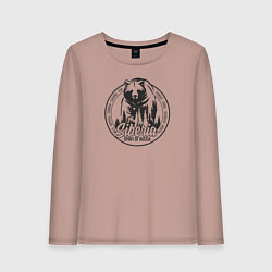 Лонгслив хлопковый женский Сибирь Дух России, цвет: пыльно-розовый