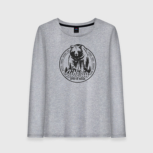 Женский лонгслив Сибирь Дух России / Меланж – фото 1