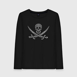 Лонгслив хлопковый женский Pirate, цвет: черный