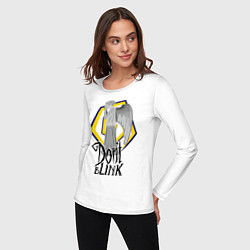 Лонгслив хлопковый женский Don't blink, цвет: белый — фото 2