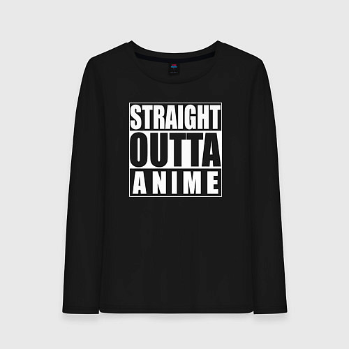 Женский лонгслив Straight Outta Anime / Черный – фото 1