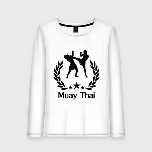 Женский лонгслив Muay Thai: High Kick / Белый – фото 1