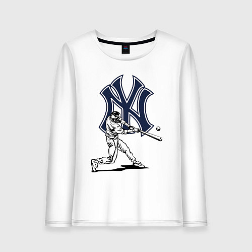 Женский лонгслив New York Yankees - baseball team / Белый – фото 1
