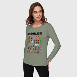 Лонгслив хлопковый женский ROBLOX PIGGY, цвет: авокадо — фото 2