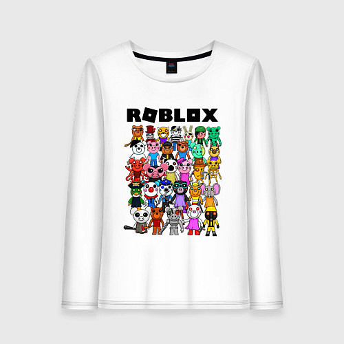 Женский лонгслив ROBLOX PIGGY / Белый – фото 1