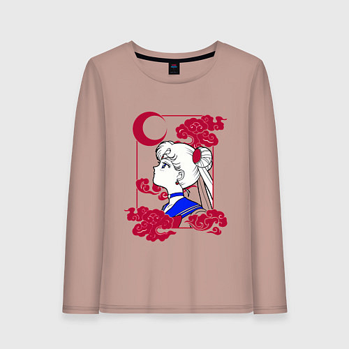 Женский лонгслив Сейлор Мун / Пыльно-розовый – фото 1