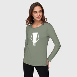 Лонгслив хлопковый женский Bakugo t-shirt, цвет: авокадо — фото 2