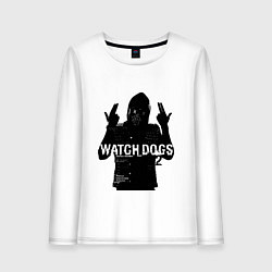 Лонгслив хлопковый женский Watch dogs 2 Z, цвет: белый