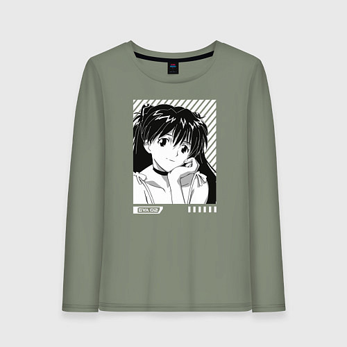 Женский лонгслив Аска ева 02 / Авокадо – фото 1