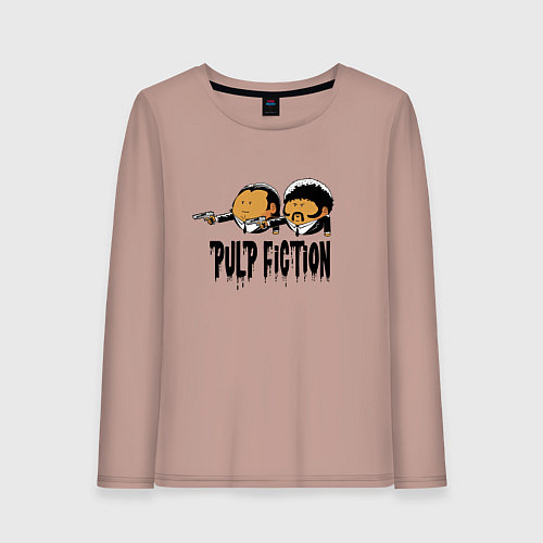 Женский лонгслив Pulp fiction / Пыльно-розовый – фото 1