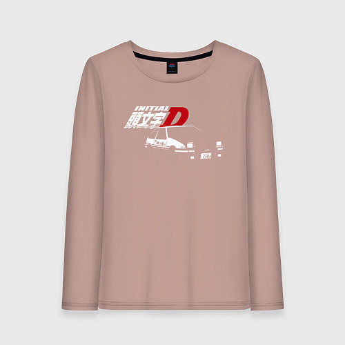 Женский лонгслив INITIAL D / Пыльно-розовый – фото 1