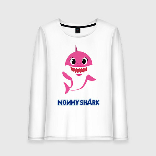 Женский лонгслив Baby Shark Mommy / Белый – фото 1