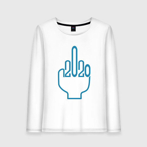 Женский лонгслив F*ck 2020 / Белый – фото 1