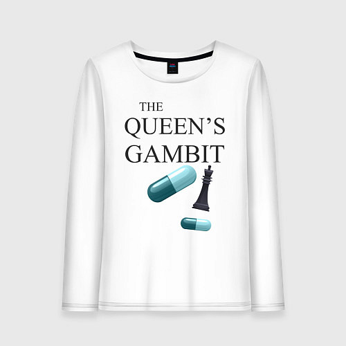 Женский лонгслив The queens gambit / Белый – фото 1