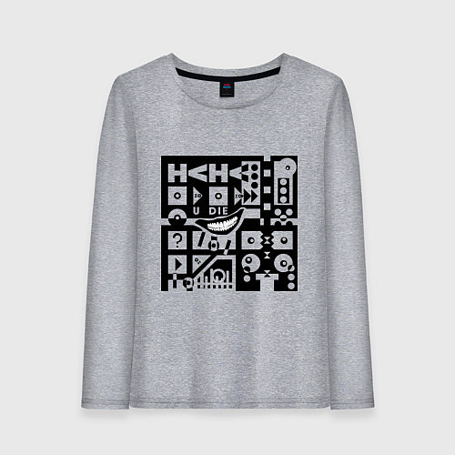 Женский лонгслив Загадочная улыбка / Меланж – фото 1