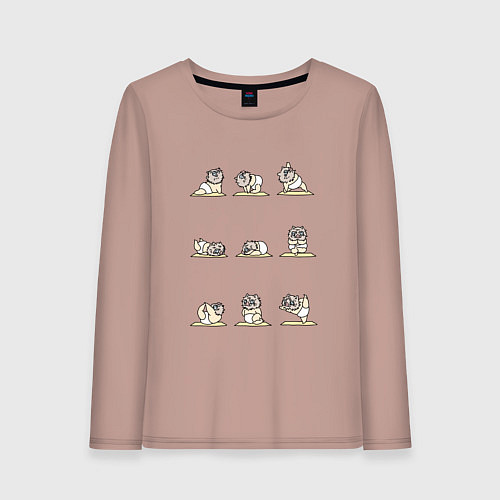 Женский лонгслив ЙОГА ОТ ИНОСКЕ / Пыльно-розовый – фото 1