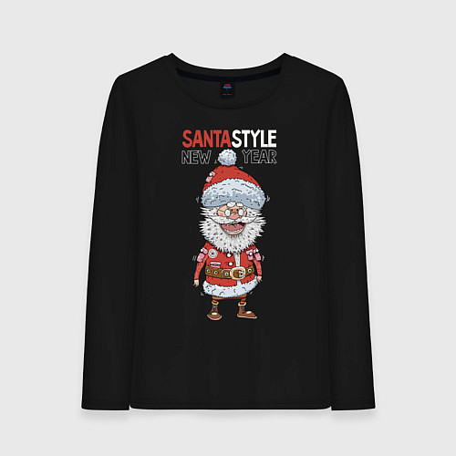 Женский лонгслив SantaSTYLE / Черный – фото 1