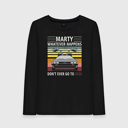 Женский лонгслив Back to the Future / Черный – фото 1