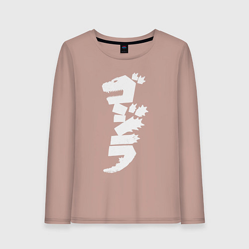 Женский лонгслив Годзилла / Пыльно-розовый – фото 1