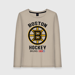 Лонгслив хлопковый женский BOSTON BRUINS NHL, цвет: миндальный