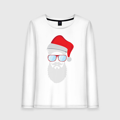 Женский лонгслив Santa Hipster / Белый – фото 1