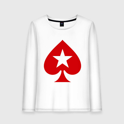 Женский лонгслив Покер Пики Poker Stars / Белый – фото 1
