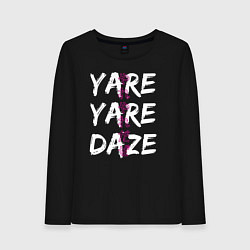 Лонгслив хлопковый женский YARE YARE DAZE, цвет: черный