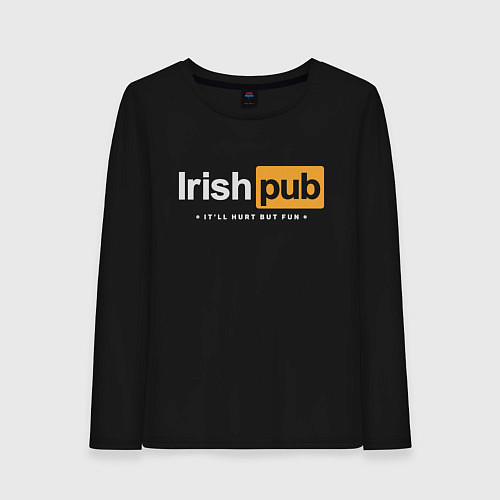 Женский лонгслив Irish Pub / Черный – фото 1