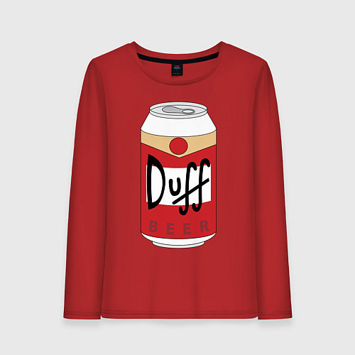 Женский лонгслив Duff Beer / Красный – фото 1