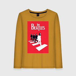 Лонгслив хлопковый женский The Beatles, цвет: горчичный