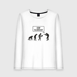 Лонгслив хлопковый женский CS GO спина Z, цвет: белый