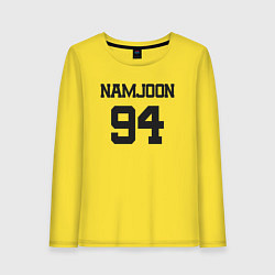 Лонгслив хлопковый женский BTS - Namjoon RM 94, цвет: желтый