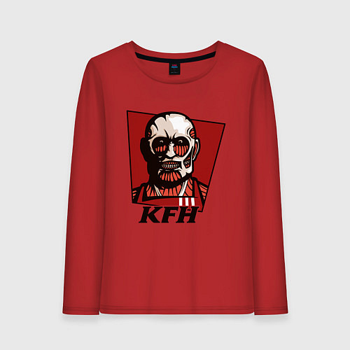 Женский лонгслив KFH - Kentucky Fried Human / Красный – фото 1