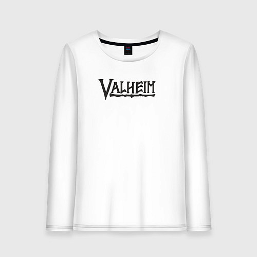 Женский лонгслив Valheim logo / Белый – фото 1