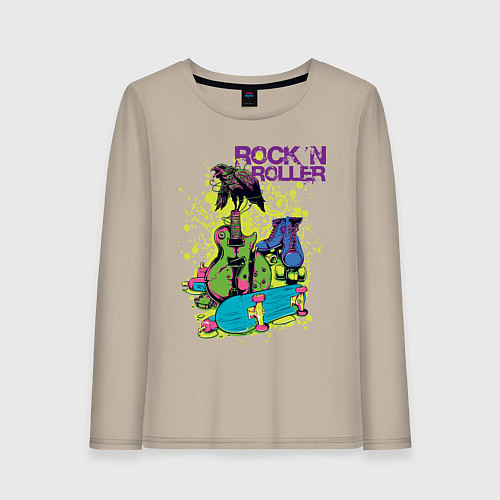 Женский лонгслив Rock n Rol / Миндальный – фото 1
