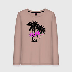 Лонгслив хлопковый женский GTA Vice City, цвет: пыльно-розовый