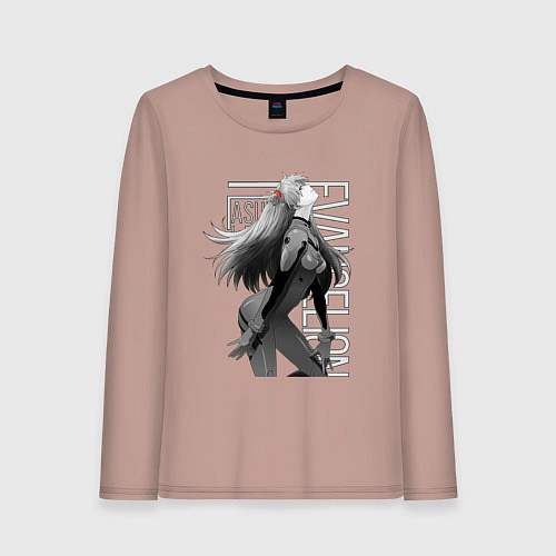 Женский лонгслив Евангелион / Пыльно-розовый – фото 1
