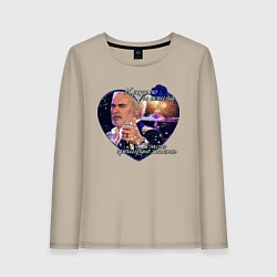 Лонгслив хлопковый женский Меладзе Красиво, цвет: миндальный