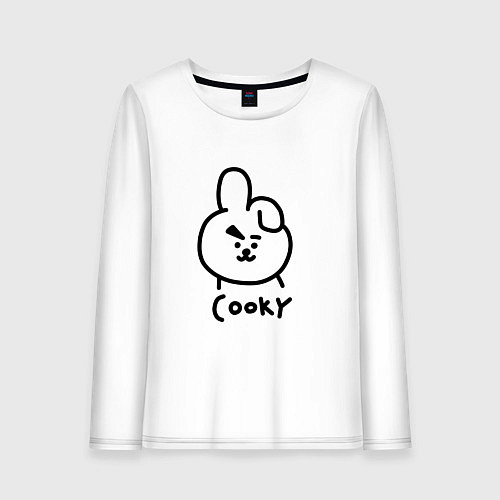 Женский лонгслив COOKY BTS / Белый – фото 1