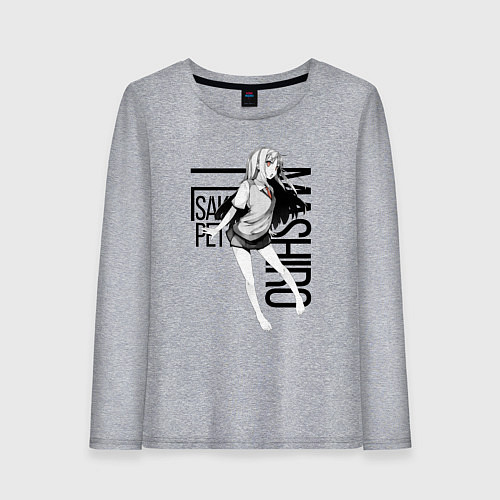 Женский лонгслив Кошечка из Сакурасо / Меланж – фото 1