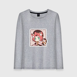 Лонгслив хлопковый женский Диона, цвет: меланж