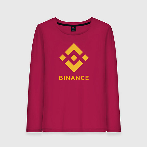 Женский лонгслив BINANCE БИНАНС БИРЖА / Маджента – фото 1