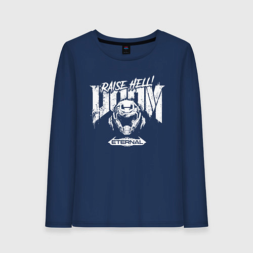 Женский лонгслив DOOM Eternal / Тёмно-синий – фото 1
