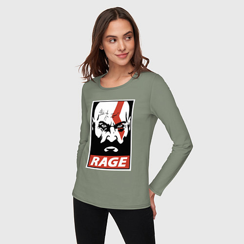 Женский лонгслив RAGE GOW / Авокадо – фото 3
