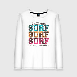 Лонгслив хлопковый женский Surf, цвет: белый